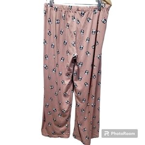 Bobbie Brooks 2X Panda Print Pajama Pants Wide Leg Comfy Loungewear
